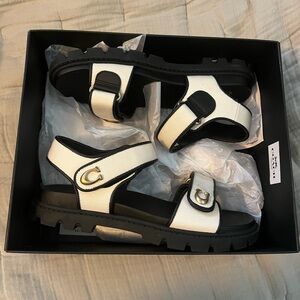 Coach Brynn Canvas Sandals